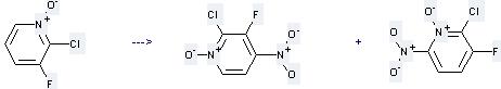 Pyridine, 2-chloro-3-fluoro-, 1-oxide can be used to produce 2-Chloro-3-fluoro-6-nitro-pyridine-N-oxide.